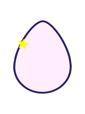 Parıldayan yıldızlar renkli paskalya yumurtası tasarımının animasyonunu etkiler.