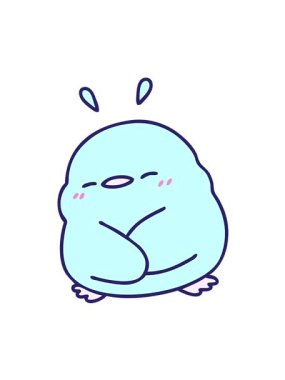 Yavru bir kuşun hareketli çizgi filmini oynat.