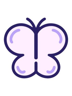 basit ama sevimli kelebeğin hareketli animasyonu