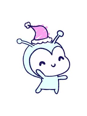 neon ışık efektleri neşeli yabancı karakterin canlandırması