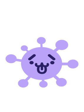 Sevimli, mutlu evcil hayvan virüsünün hareketli animasyonu