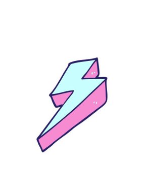 Yanıp sönen çizgisel çizgiler çizgi film karalama yıldırımlarının animasyonu