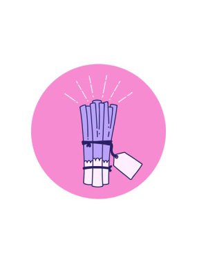 Bir demet pırasa dövmesi ikonunun yıldız patlaması etkisi animasyonu