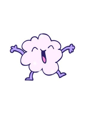 Çizgi film karalamalarının ışıltılı etkisi etkileyici hava bulutu