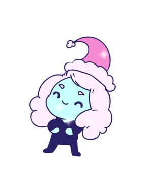 Kawai kızının neşeli çizgi filminin ışıltı etkisi.