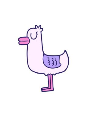 karikatür deniz martısının dönen hareketi