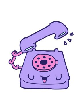 Sevimli telefonun titreşimli hareketli animasyonu