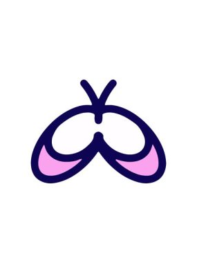 Basit parlak kelebeğin neon ışık efekti animasyonu