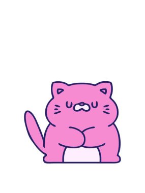 Sevimli küçük kedi çizgi filminin animasyonunu uzatıyorum.