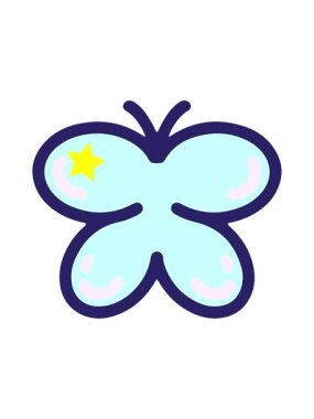 Parıldayan yıldızlar basit bir kelebek çizgi filminin animasyonunu etkiler.