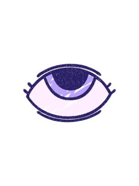 Gizli Göz Tebeşiri illüstrasyonunun hareketli animasyonu