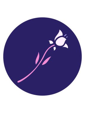 Bir zambağın ikonik dövme görüntüsünün hareketli animasyonu