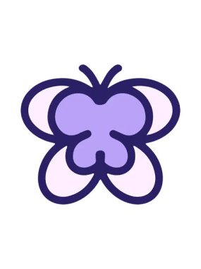 Basit, cesur, sevimli kelebeğin canlandırma efektini piksel yap