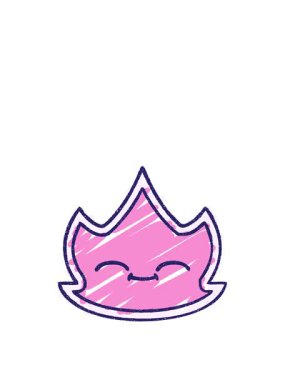 Tebeşir çiziminin animasyonunu genişletiyor. Alev çiziyor.