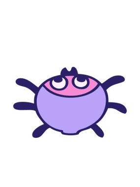 el hareketlerinin hareketli animasyonu garip çizgi film böceği