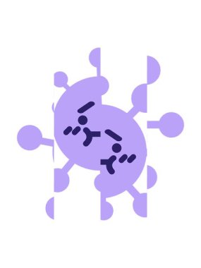 Utanç verici virüsün bölünmüş hareket animasyonu