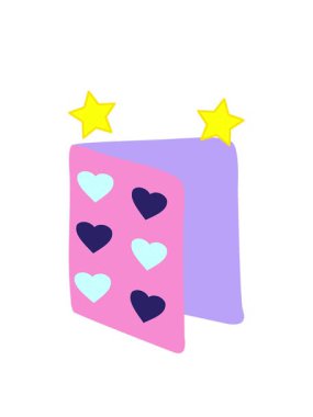 dönen yıldızlar sevgililer günü kartı tasarımının animasyonu