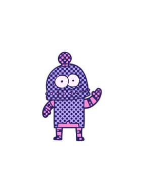 Ampul karikatürlü robotun yıldız patlaması etkisi animasyonu