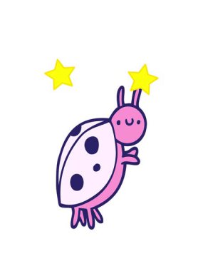 dönen yıldızlar çizgi film uğur böceğinin animasyonu