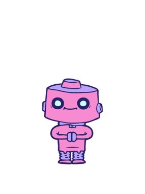 Çizgi film robot tasarımının animasyonunu genişletiyorum