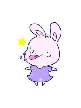 Parlayan yıldızlar, ahududu üfleyen sevimli tavşan çizgi filmlerinin animasyonunu etkiler.