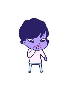 neon tarzı bir çizgi film kadın karakterinin canlandırma efektini piksel haline getir