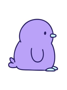 Küçük sevimli penguenin titreşimli animasyonu