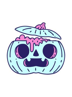 Korkunç Cadılar Bayramı balkabağının hareketli animasyonu