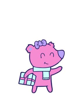 Ayı çizgi filminin animasyonunu hediyeyle genişletiyorum.