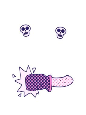 karikatür karikatür yumruğunun kafatası animasyonu