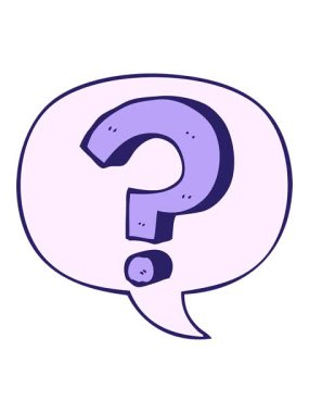 Konuşma baloncuğu ile çizgi film soru işaretini salla ve duraklat