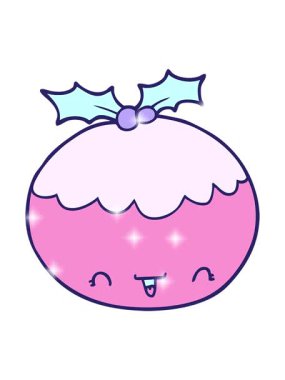 Sevimli noel pudinginin ışıltı etkisi