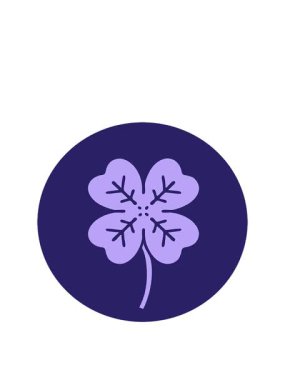 Dört yapraklı yoncanın dövme stili görüntüsünü genişletiyor