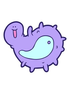 Çizgi film mikrop çiziminin animasyonunu güçlendir