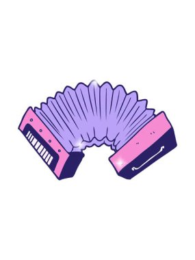 Çizgi film akordeonunun parlatıcı etkisi