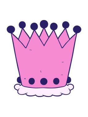 çizgi film taçlarının basınçlı animasyonu