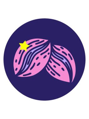 Parlayan yıldızlar kahve çekirdeklerinin simgesel dövme imajının animasyonunu etkiler.