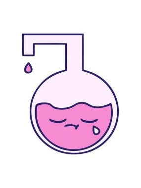 Bir bilim deneyinin karikatür tasarımının canlandırma efekti