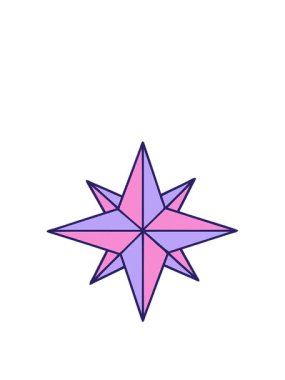 Animasyon dövmesini geleneksel yıldız stilinde germek