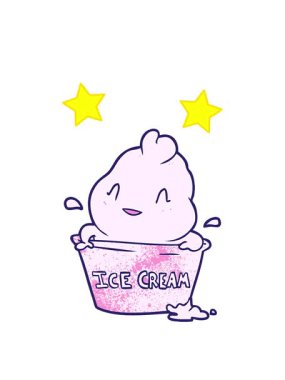 dönen yıldızlar çizgi film dondurma çiziminin animasyonu