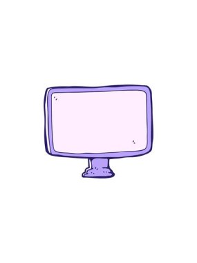 karikatür bilgisayar ekranının radyoaktif parlayan animasyonu