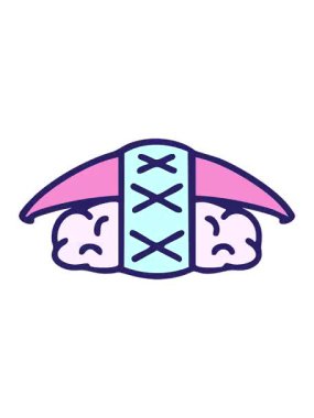 Japon ikura suşisi ve pirinç tasarımının animasyonu