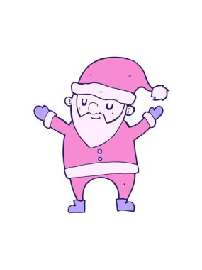 Dans eden Noel Baba çizgi filminin titreşimli animasyonu