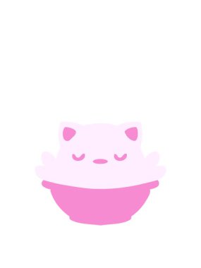 Tatlı kedi pudinginin zıplama hareketi animasyonu