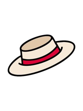 Geleneksel Brezilya şapkasının dönen hareketli animasyonu