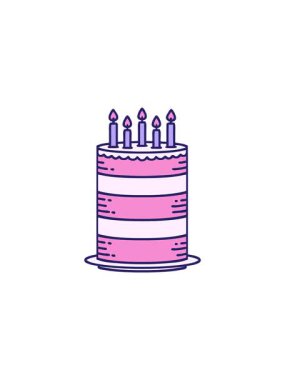 Bir doğum günü pastasının resimlerinin anlık satış animasyonu