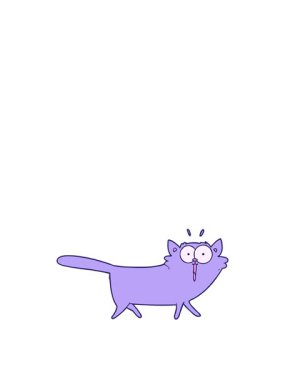 Eğlenceli çizgi film kedilerinin hareketli animasyonları