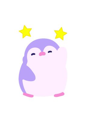 dönen yıldızlar sevimli noel penguenlerinin el sallamalarının animasyonları