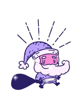 Sim efekti Noel Baba 'nın Noel Baba karakterini çuval ile canlandırma