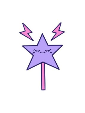 Sihirli değneğin tatlı çizgi filminin hareketli animasyonu